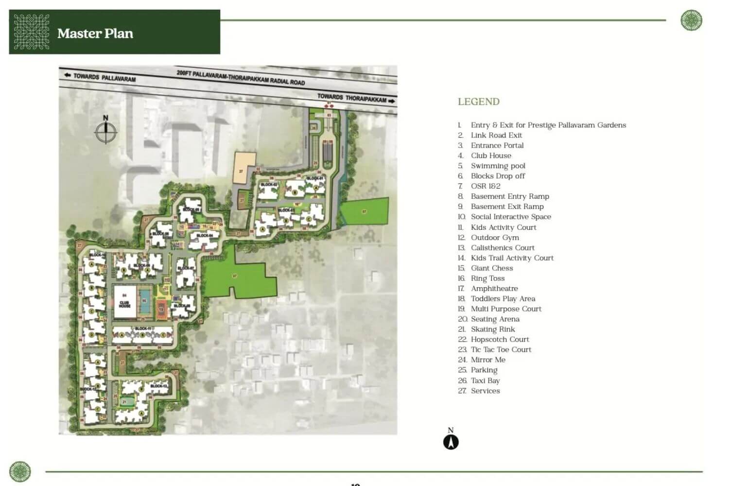 Prestige Pallavaram Gardens Master Plan